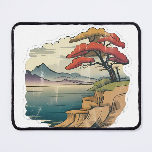 Item preview, Vintage Japanese Tree Over Water designed and sold by NiftyWrx.