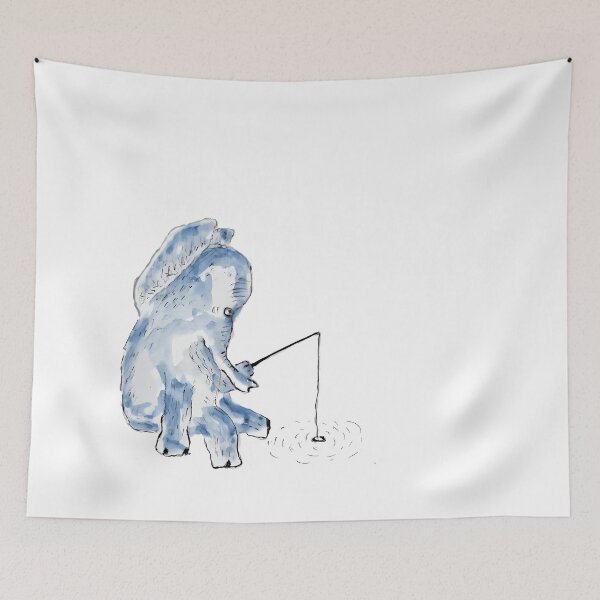 Item preview, Still Waiting.. | Deadpan Elephant Illustration - Transparent Background designed and sold by Rak Scenist.