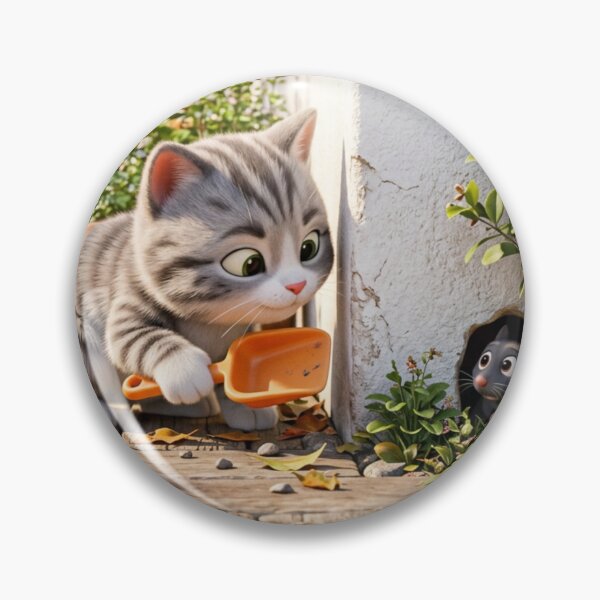Item preview, An experienced cat is waiting to catch a mouse. designed and sold by Whose-sweat.