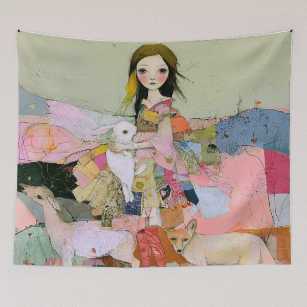 Item preview, Holly in the animal tapestry  designed and sold by SUMI bloom .