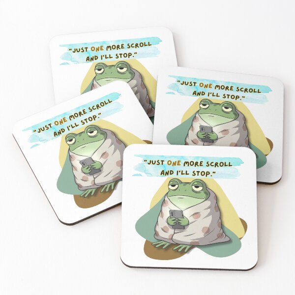 Item preview, Relatable Meme One More Scroll and I’ll Stop – Sleepy Frog Doomscrolling  designed and sold by A-R Digital Designs.