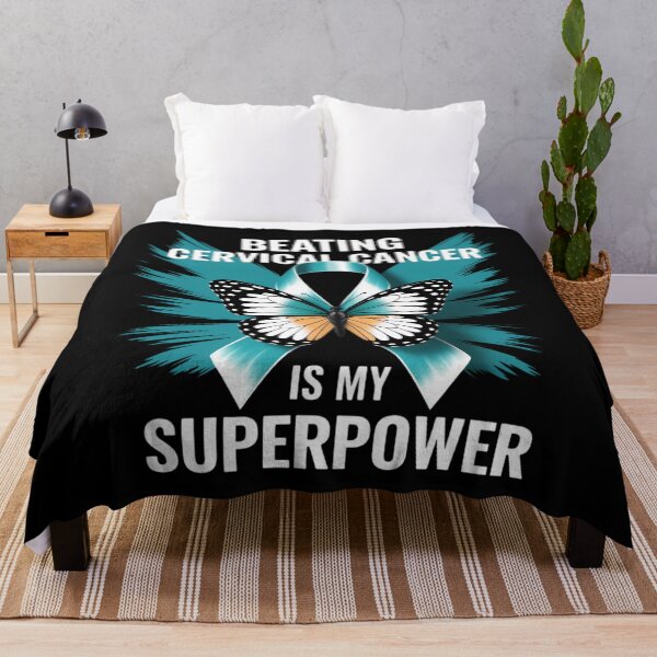 Item preview, Cervical Cancer Awareness Beating Superpower Teal Ribbon designed and sold by sailorjessiArt.