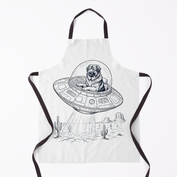 Item preview, Vintage Caucasian Shepherd Dog Riding UFO Dog Mom Dad Lover designed and sold by DoodleTortle.
