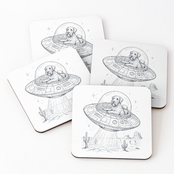 Item preview, Vintage Cesky Terrier Riding UFO Dog Mom Dad Lover designed and sold by DoodleTortle.