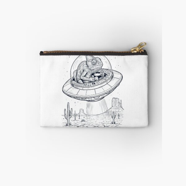 Item preview, Vintage Chameleon Riding UFO Animal Lover designed and sold by DoodleTortle.