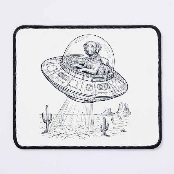 Item preview, Vintage Chesapeake Bay Retriever Riding UFO Dog Mom Dad Lover designed and sold by DoodleTortle.