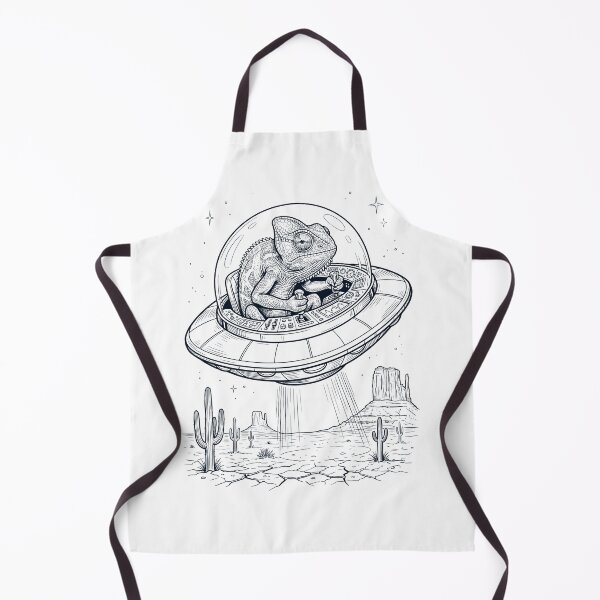 Item preview, Vintage Chameleon Riding UFO Animal Lover designed and sold by DoodleTortle.