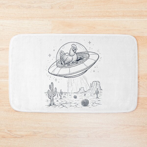 Item preview, Vintage Chicken Riding UFO Animal Lover designed and sold by DoodleTortle.