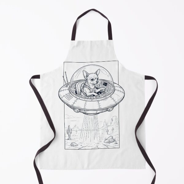 Item preview, Vintage Chihuahua Riding UFO Dog Mom Dad Lover designed and sold by DoodleTortle.