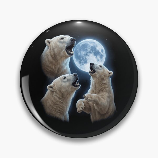 Item preview, Polar Bear Howling Moon Art Animal Lover designed and sold by TerryConnells.