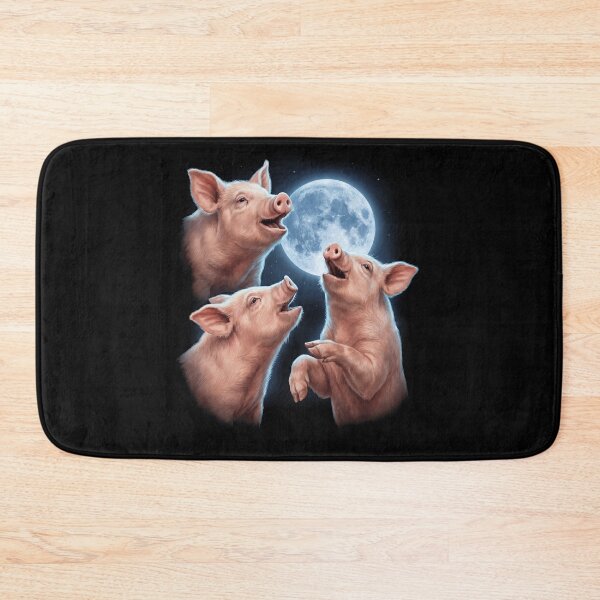 Item preview, Pig Howling Moon Art Animal Lover designed and sold by TerryConnells.