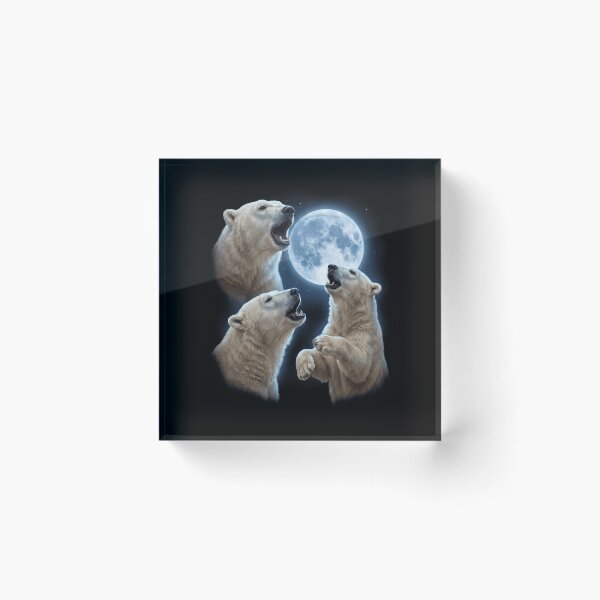 Item preview, Polar Bear Howling Moon Art Animal Lover designed and sold by TerryConnells.