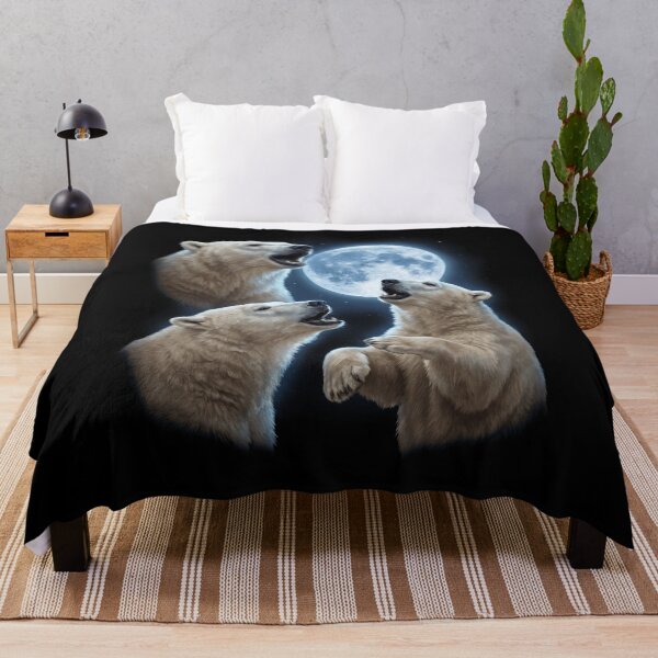 Item preview, Polar Bear Howling Moon Art Animal Lover designed and sold by TerryConnells.