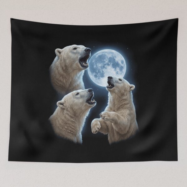 Item preview, Polar Bear Howling Moon Art Animal Lover designed and sold by TerryConnells.