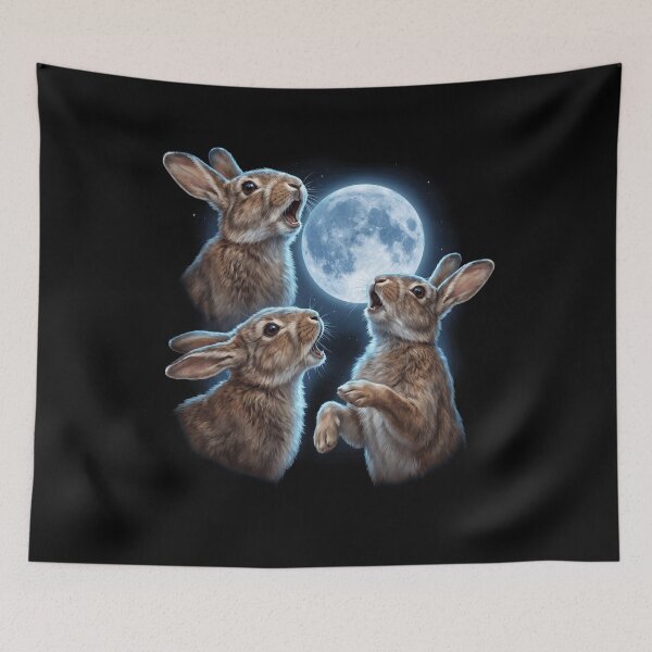 Item preview, Rabbit Howling Moon Art Animal Lover designed and sold by TerryConnells.