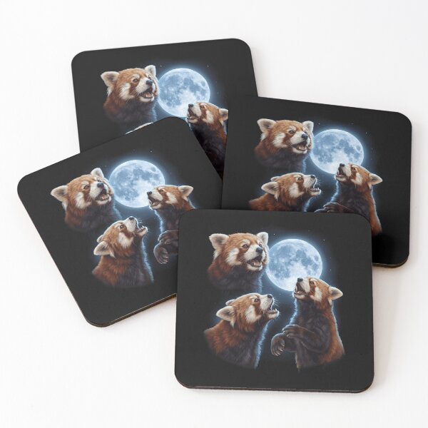 Item preview, Red Panda Howling Moon Art Animal Lover designed and sold by TerryConnells.