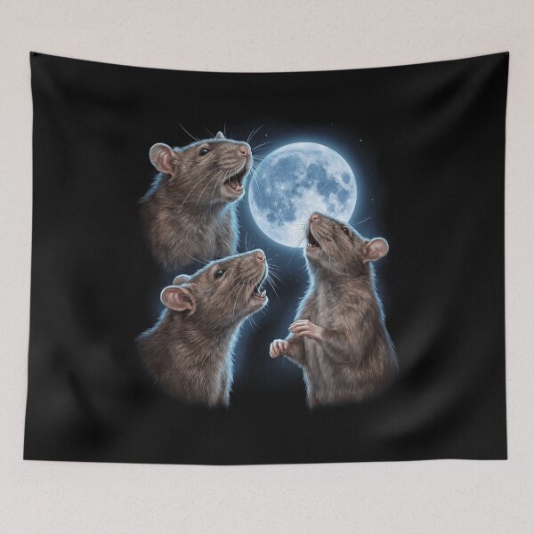 Item preview, Rat Howling Moon Art Animal Lover designed and sold by TerryConnells.