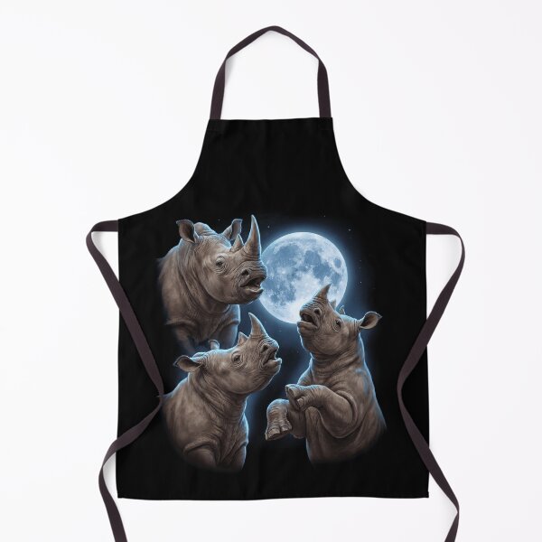 Item preview, Rhino Howling Moon Art Animal Lover designed and sold by TerryConnells.