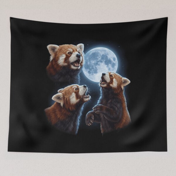 Item preview, Red Panda Howling Moon Art Animal Lover designed and sold by TerryConnells.