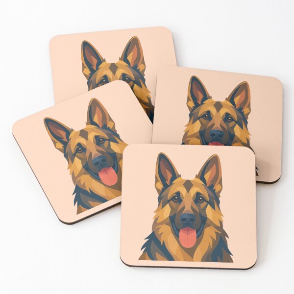 Item preview, Geometric German Shepherd — Modern Polygon Dog Portrait designed and sold by ThreadTheory976.