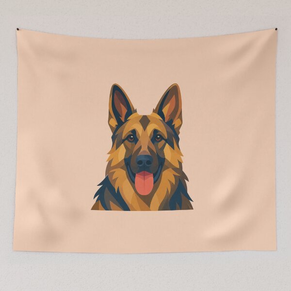 Item preview, Geometric German Shepherd — Modern Polygon Dog Portrait designed and sold by ThreadTheory976.