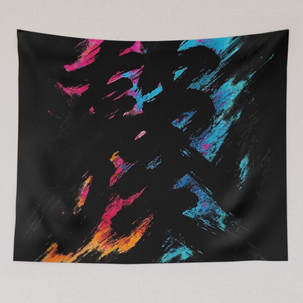 Item preview, Neon Kanji Brush Explosion designed and sold by AI-Only Creations.