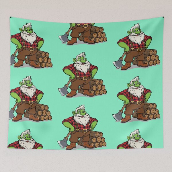 Item preview, Green dwarf lumberjack designed and sold by Art70shop.
