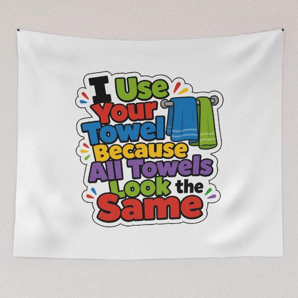 Item preview, Same Towel Marriage and Roommate Humor designed and sold by RedCircleArt.