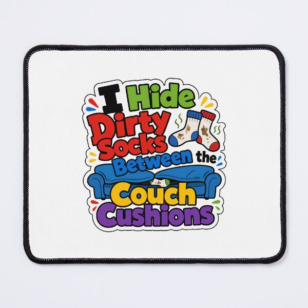 Item preview, Dirty Socks Couch Marriage and Roommate Humor designed and sold by RedCircleArt.