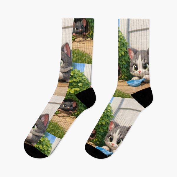 Item preview, An experienced cat is waiting to catch a mouse. designed and sold by Whose-sweat.