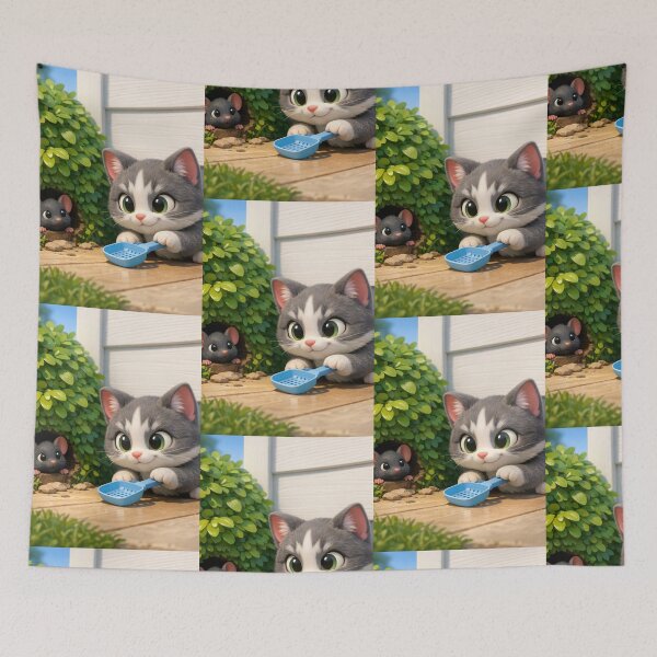 Item preview, An experienced cat is waiting to catch a mouse. designed and sold by Whose-sweat.