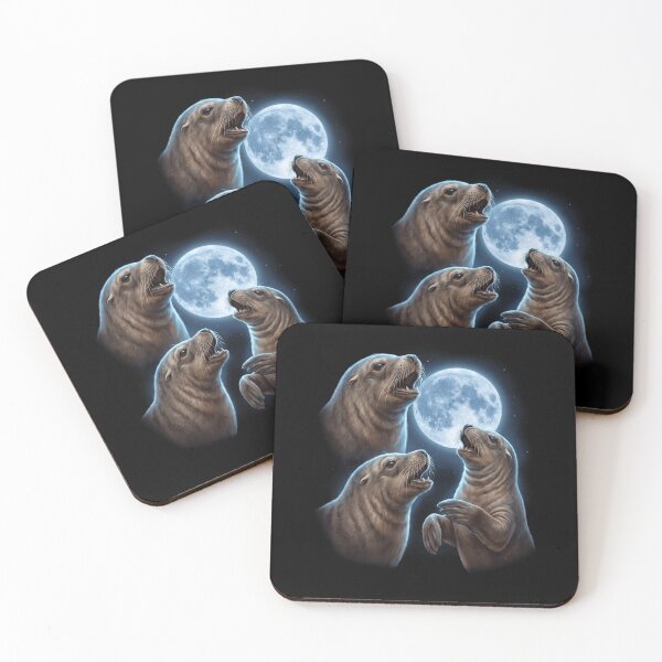 Item preview, Seal Howling Moon Art Animal Lover designed and sold by TerryConnells.