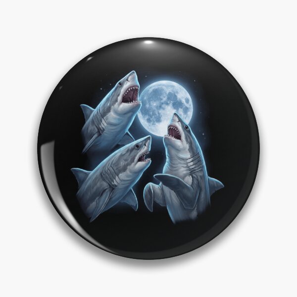 Item preview, Shark Howling Moon Art Animal Lover designed and sold by TerryConnells.