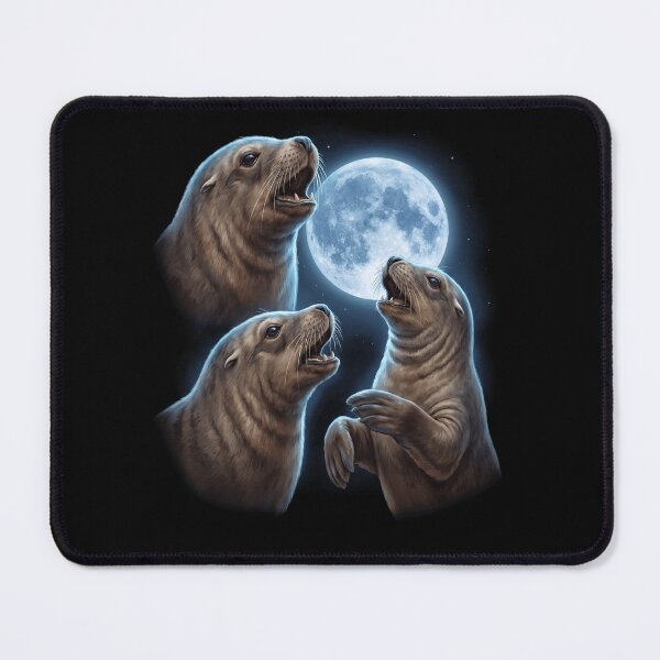 Item preview, Seal Howling Moon Art Animal Lover designed and sold by TerryConnells.