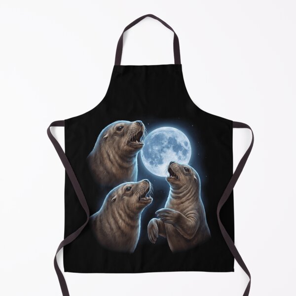 Item preview, Seal Howling Moon Art Animal Lover designed and sold by TerryConnells.