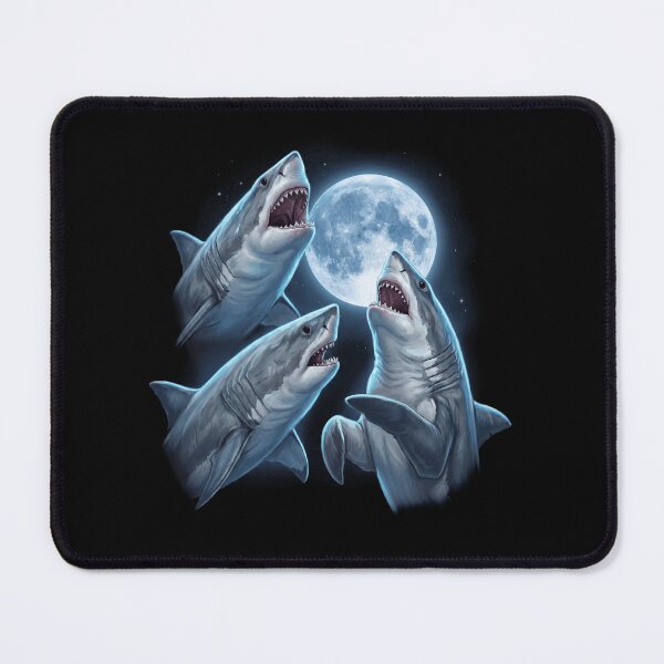 Item preview, Shark Howling Moon Art Animal Lover designed and sold by TerryConnells.
