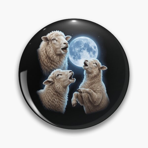 Item preview, Sheep Howling Moon Art Animal Lover designed and sold by TerryConnells.