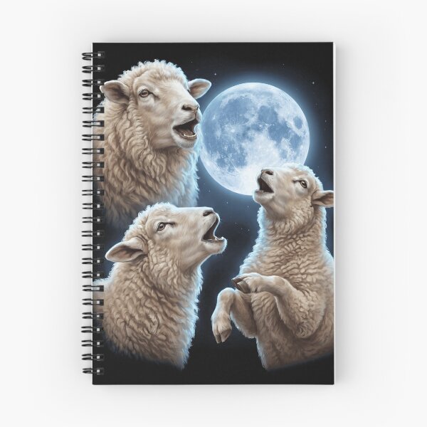 Item preview, Sheep Howling Moon Art Animal Lover designed and sold by TerryConnells.