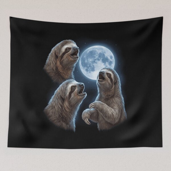 Item preview, Sloth Howling Moon Art Animal Lover designed and sold by TerryConnells.
