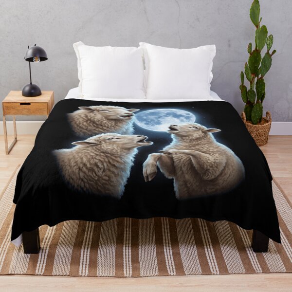 Item preview, Sheep Howling Moon Art Animal Lover designed and sold by TerryConnells.