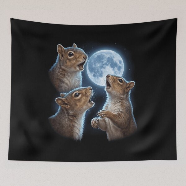 Item preview, Squirrel Howling Moon Art Animal Lover designed and sold by TerryConnells.