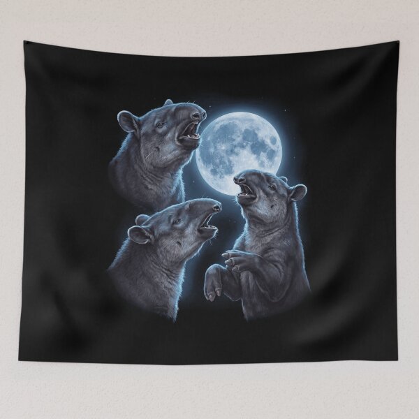 Item preview, Tapir Howling Moon Art Animal Lover designed and sold by TerryConnells.