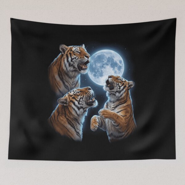 Item preview, Tiger Howling Moon Art Animal Lover designed and sold by TerryConnells.