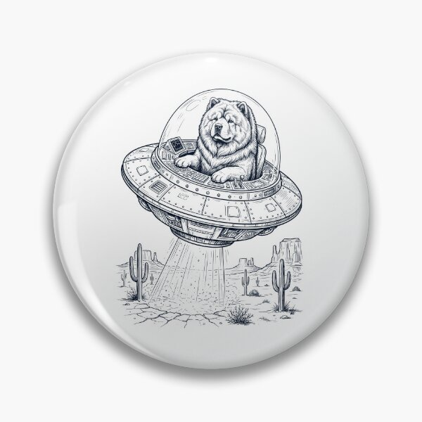 Item preview, Vintage Chow Chow Riding UFO Dog Mom Dad Lover designed and sold by DoodleTortle.