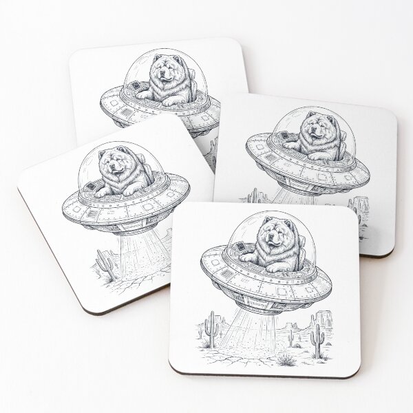 Item preview, Vintage Chow Chow Riding UFO Dog Mom Dad Lover designed and sold by DoodleTortle.