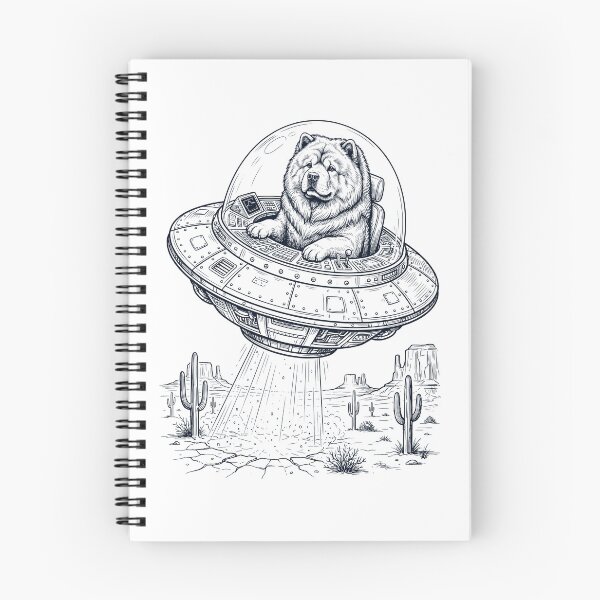 Item preview, Vintage Chow Chow Riding UFO Dog Mom Dad Lover designed and sold by DoodleTortle.