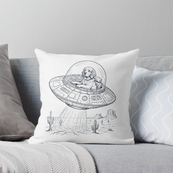 Item preview, Vintage Clumber Spaniel Riding UFO Dog Mom Dad Lover designed and sold by DoodleTortle.
