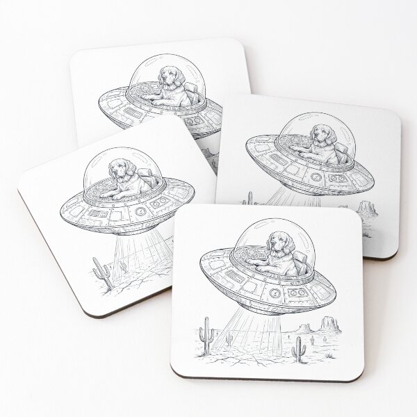 Item preview, Vintage Clumber Spaniel Riding UFO Dog Mom Dad Lover designed and sold by DoodleTortle.