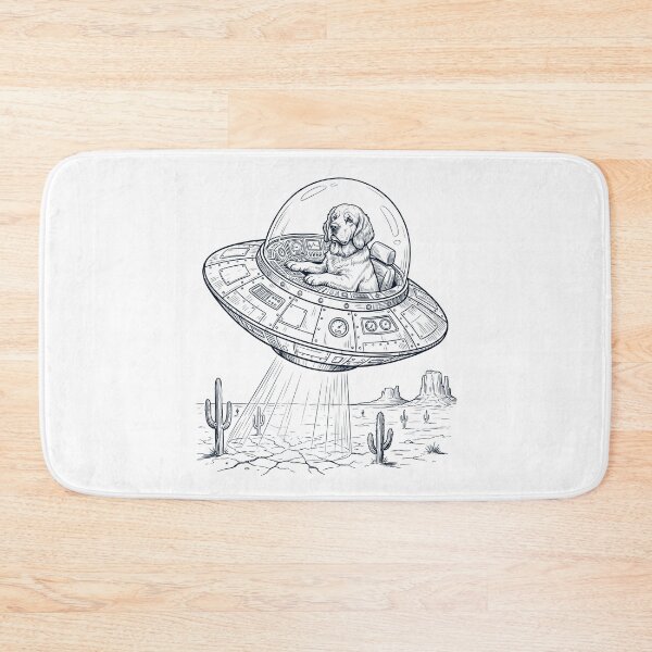 Item preview, Vintage Clumber Spaniel Riding UFO Dog Mom Dad Lover designed and sold by DoodleTortle.