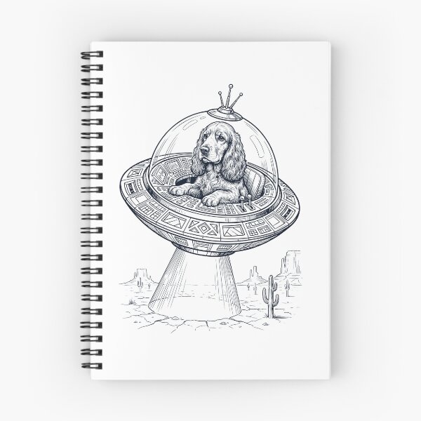 Item preview, Vintage Cocker Spaniel Riding UFO Dog Mom Dad Lover designed and sold by DoodleTortle.